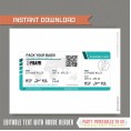 Editable Airplane Boarding Pass (Teal) 